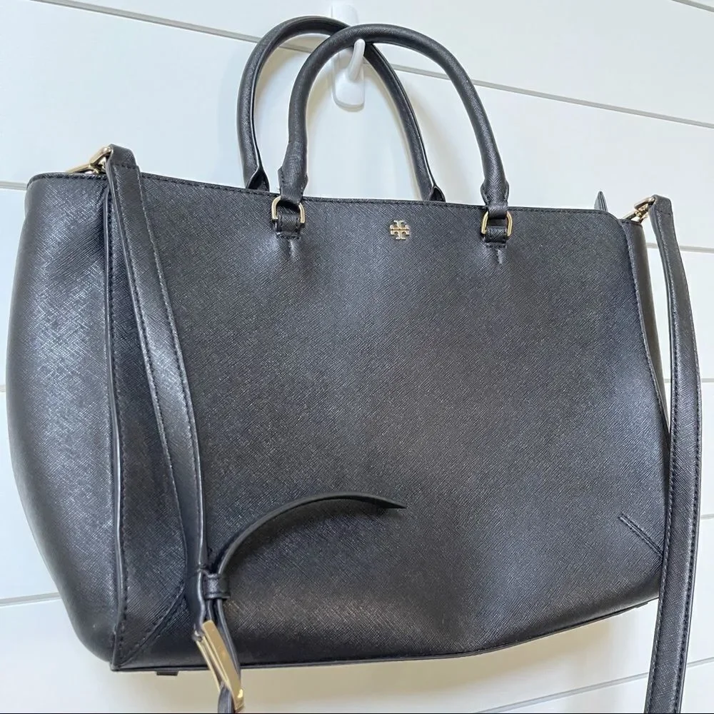 Tory Burch black leather handbag
